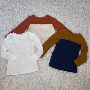 Cat & Jack Set of 3 Long Sleeve Thermal Knit Shirts 3T